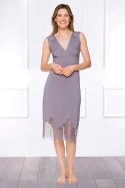 Coemi - Janel Nightdress (long) - Lavender -Exquisites Dessous-Geschäft COEMI JANEL LONG NIGHTDRESS LAVENDER 6 1280x1280