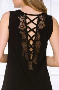 Coemi - Janel Micromodal Pajama Set - Black -Exquisites Dessous-Geschäft COEMI JANEL NIGHTSET TOP SHORTS BLACK 6 1280x1280