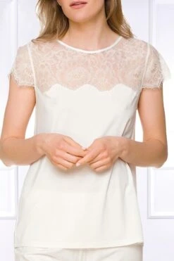 Coemi - Janel Micromodal Pajama Set - Champagne (long) -Exquisites Dessous-Geschäft COEMI JANEL PYJAMA CREAM 1 1280x1280