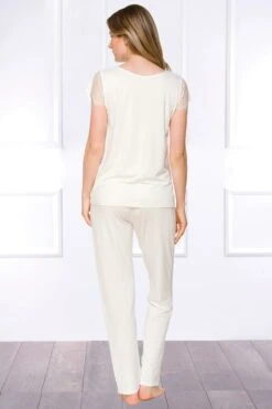 Coemi - Janel Micromodal Pajama Set - Champagne (long) -Exquisites Dessous-Geschäft COEMI JANEL PYJAMA CREAM 8 1280x1280