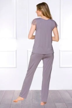 Coemi - Janel Micromodal Pajama Set - Lavender -Exquisites Dessous-Geschäft COEMI JANEL PYJAMA LONG PANTS LANVENDER 11 1280x1280