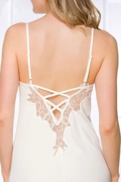 Coemi - Janel Micromodal Nightdress - Champagne -Exquisites Dessous-Geschäft COEMI JANEL SHORT NIGHTDRESS CREAM 6 1280x1280