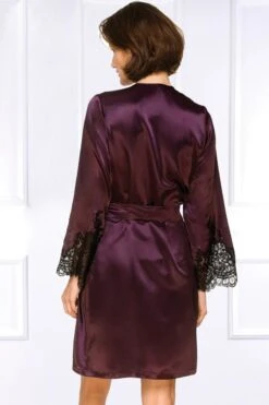 Coemi - Jemma Satin Kimono - Damson/Black -Exquisites Dessous-Geschäft COEMI JEMMA ROBE 7 1280x1280