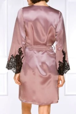 Coemi - Jemma Satin Kimono - Dusty Pink/Black -Exquisites Dessous-Geschäft COEMI JEMMA ROBE DUSTY PINK BLACK 6 1280x1280