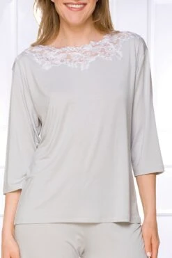 Coemi - Joana Micromodal Pajama Set - Light Grey -Exquisites Dessous-Geschäft COEMI JOANA PYJAMA CLOUD 1 1280x1280