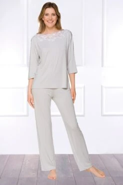 Coemi - Joana Micromodal Pajama Set - Light Grey