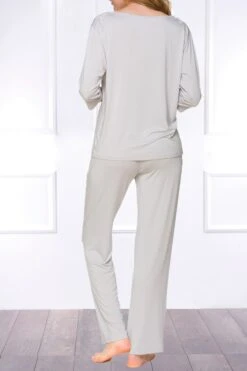 Coemi - Joana Micromodal Pajama Set - Light Grey -Exquisites Dessous-Geschäft COEMI JOANA PYJAMA CLOUD 8 1280x1280