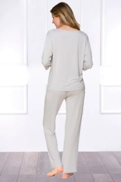Coemi - Joana Micromodal Pajama Set - Light Grey -Exquisites Dessous-Geschäft COEMI JOANA PYJAMA CLOUD 9 1280x1280