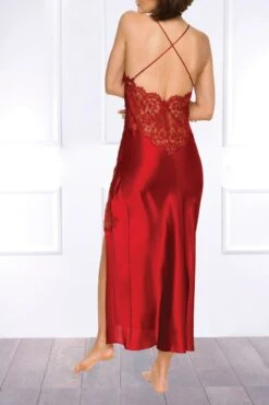 Coemi - Kristina Nightdress (long) - Red -Exquisites Dessous-Geschäft COEMI KRISTINA LONG DRESS CURRANT 7 1280x1280