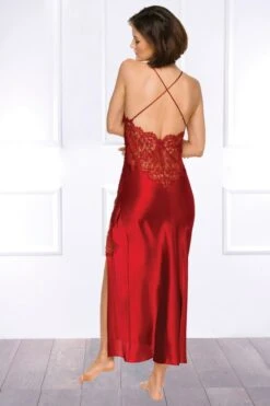 Coemi - Kristina Nightdress (long) - Red -Exquisites Dessous-Geschäft COEMI KRISTINA LONG DRESS CURRANT 8 1280x1280