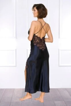 Coemi - Kristina Nightdress (long) - Dark Navy -Exquisites Dessous-Geschäft COEMI KRISTINA LONG NIGHTDRESS DARK NAVY 8 1280x1280