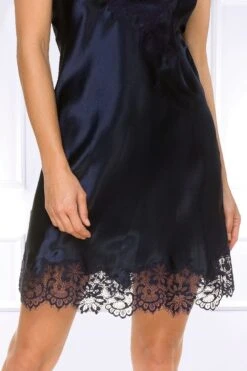 Coemi - Kristina Satin Slip Dress - Dark Navy -Exquisites Dessous-Geschäft COEMI KRISTINA NIGHTDRESS DARK NAVY 3 1280x1280