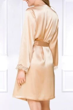 Coemi - Saia Satin Robe - Apricot 15 Coemi - Saia Satin Robe - Apricot -Exquisites Dessous-Geschäft COEMI SAIA KIMONO BARE 5 1280x1280
