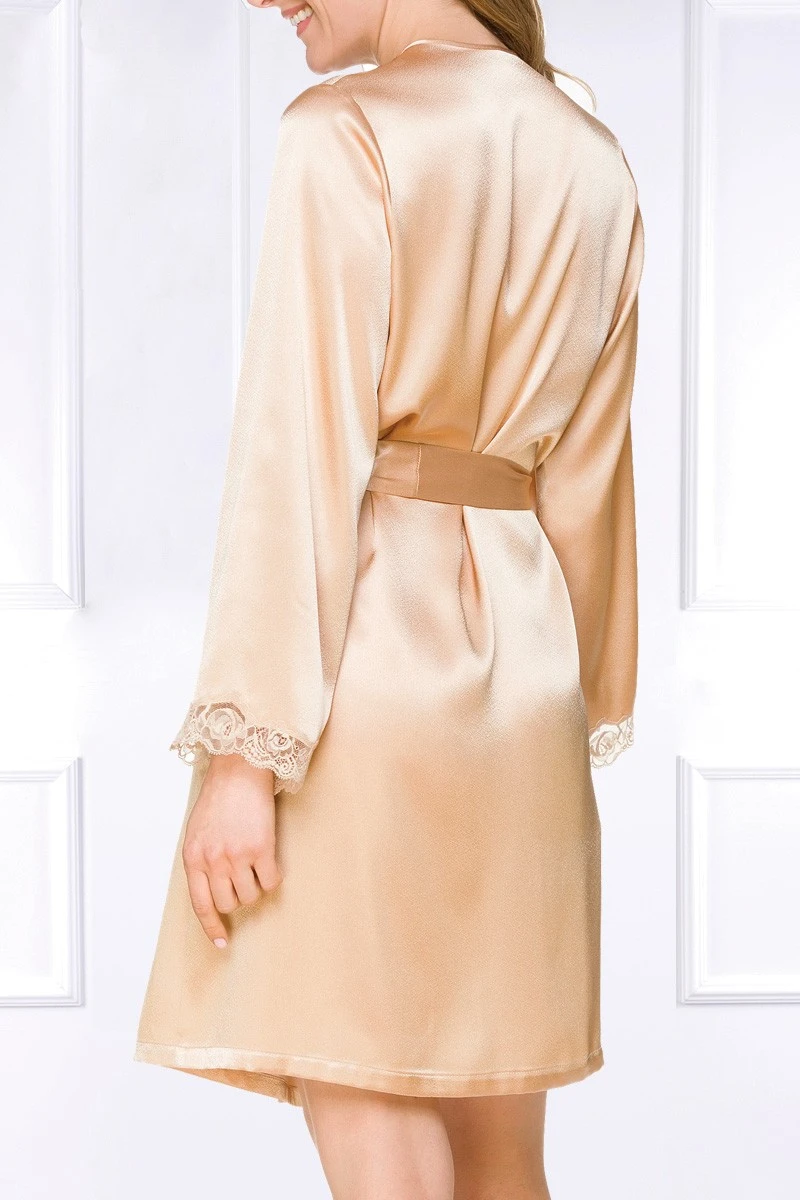 Coemi - Saia Satin Robe - Apricot 9 Coemi - Saia Satin Robe - Apricot – Bild 7