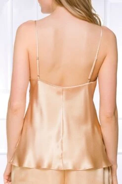 Coemi - Saia Satin Pajama Set - Apricot -Exquisites Dessous-Geschäft COEMI SAIA NIGHTDRESS BARE 6 1280x1280