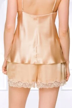 Coemi - Saia Satin Pajama Set - Apricot -Exquisites Dessous-Geschäft COEMI SAIA NIGHTDRESS BARE 7 1280x1280