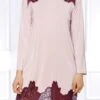 Coemi - Soul Long Sleeve Nightdress - Rose 1 Coemi - Soul Long Sleeve Nightdress - Rose -Exquisites Dessous-Geschäft COEMI SOUL LONG SLEEVE NIGHTDRESS ROSE CLOUD WINE 1 1280x1280