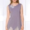 Coemi - Tia Micromodal Nightdress - Lavender -Exquisites Dessous-Geschäft COEMI TIA SHORT NIGHTDRESS NO SLEEVES LAVENDER CREAM 4 1280x1280