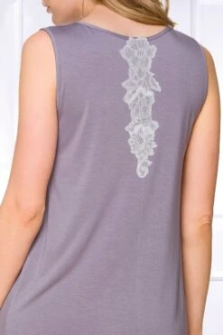 Coemi - Tia Micromodal Nightdress - Lavender -Exquisites Dessous-Geschäft COEMI TIA SHORT NIGHTDRESS NO SLEEVES LAVENDER CREAM 6 1280x1280