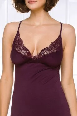 Coemi - Venla Nightdress - Damson -Exquisites Dessous-Geschäft COEMI VENLA NIGHTDRESS 2 1280x1280