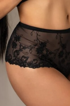 Cotton Club - High Waist Brief - Tina -Exquisites Dessous-Geschäft COTTON CLUB EDELWEISS TAILLENSLIP BLACK 1 1280x1280