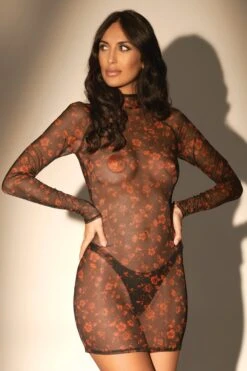 Maison Catanzaro - Harumi Mesh Robe - Black