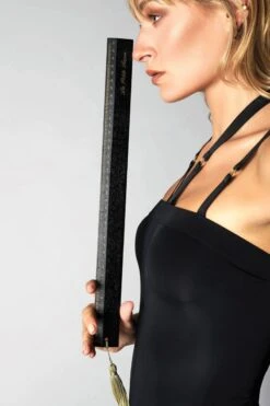 Maison Close - La Petite Lecon Wooden Ruler - Black -Exquisites Dessous-Geschäft LA PETITE LECON RULER SPANKING BLACK 3 1280x1280