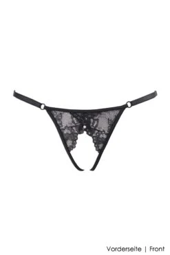 Luxxa - Open Thong - Capeline Line -Exquisites Dessous-Geschäft LUXXA CAPELINE STRING OUVERT 10137 BLACK 1 1280x1280