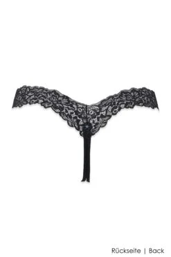 Luxxa - Open Thong - Idylle Line -Exquisites Dessous-Geschäft LUXXA IDYLLE STRING OUVERT SCHWARZ 2 1280x1280