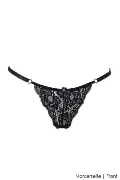 Luxxa - Thong - Idylle Line -Exquisites Dessous-Geschäft LUXXA IDYLLE STRING SCHWARZ 1 1280x1280