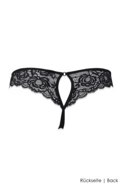 Luxxa - Open Tanga - Idylle Line -Exquisites Dessous-Geschäft LUXXA IDYLLE TANGA OUVERT SCHWARZ 4 1280x1280