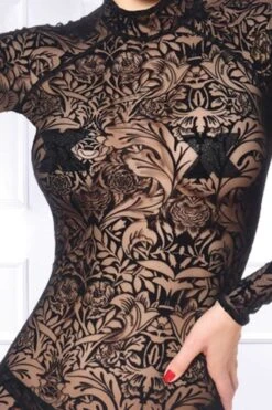 Maison Catanzaro - Azia Robe Maori - Black -Exquisites Dessous-Geschäft MAISON CATANZARO AZIA ROBE MAORI BLACK 4 1280x1280