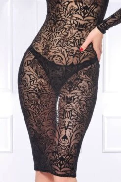 Maison Catanzaro - Azia Robe Maori - Black -Exquisites Dessous-Geschäft MAISON CATANZARO AZIA ROBE MAORI BLACK 5 1280x1280