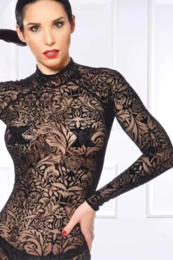 Maison Catanzaro - Azia Robe Maori - Black -Exquisites Dessous-Geschäft MAISON CATANZARO AZIA ROBE MAORI BLACK 6 1280x1280