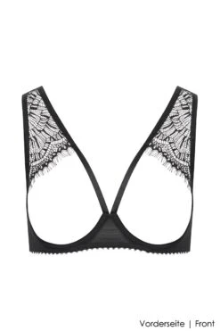Maison Close - Accroche Coeur Open Cup Bra - Black -Exquisites Dessous-Geschäft MAISON CLOSE ACCROCHE COEUR BH OUVERT 6 1280x1280