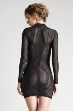 Maison Close - Bande à Part Party Robe - Black 18 Maison Close - Bande à Part Party Robe - Black -Exquisites Dessous-Geschäft MAISON CLOSE BANDE A PART SHORT DRESS LONG SLEEVES 2 1280x1280