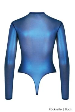 Maison Close - Blue Angel Thong Body - Metallic Blue -Exquisites Dessous-Geschäft MAISON CLOSE BLUE ANGEL LONG SLEEVE THONG BODY 8 1280x1280