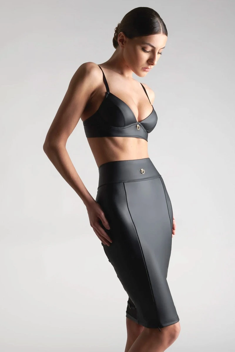 Maison Close - Chambre Noire Bra - Wetlook Black 4 Maison Close - Chambre Noire Bra - Wetlook Black – Bild 2