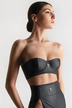 Maison Close - Chambre Noire Bustier Bra - Wetlook Black
