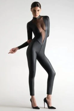 Maison Close - Chambre Noire Open Catsuit - Wetlook Black -Exquisites Dessous-Geschäft MAISON CLOSE CHAMBRE NOIR CATSUIT SCHWARZ 9 1280x1280