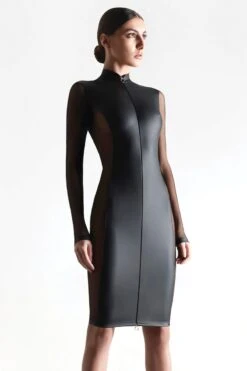 Maison Close - Chambre Noire Midi Dress - Wetlook Black -Exquisites Dessous-Geschäft MAISON CLOSE CHAMBRE NOIR KLEID 10 1280x1280