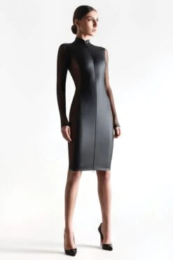 Maison Close - Chambre Noire Midi Dress - Wetlook Black -Exquisites Dessous-Geschäft MAISON CLOSE CHAMBRE NOIR KLEID 11 1280x1280