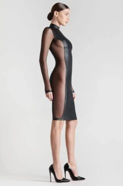 Maison Close - Chambre Noire Midi Dress - Wetlook Black -Exquisites Dessous-Geschäft MAISON CLOSE CHAMBRE NOIR KLEID 1 1280x1280