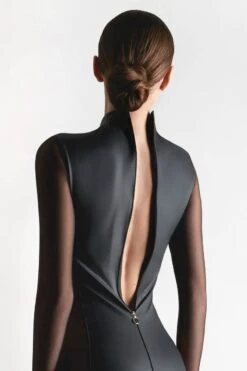 Maison Close - Chambre Noire Midi Dress - Wetlook Black -Exquisites Dessous-Geschäft MAISON CLOSE CHAMBRE NOIR KLEID 2 1280x1280