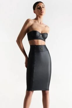 Maison Close - Chambre Noire Pencil Skirt - Wetlook Black -Exquisites Dessous-Geschäft MAISON CLOSE CHAMBRE NOIR ROCK 4 1280x1280