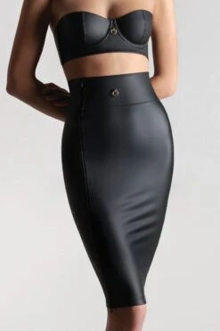 Maison Close - Chambre Noire Pencil Skirt - Wetlook Black -Exquisites Dessous-Geschäft MAISON CLOSE CHAMBRE NOIR ROCK 9 1280x1280