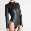 Maison Close - Chambre Noire Thong Body - Wetlook Black