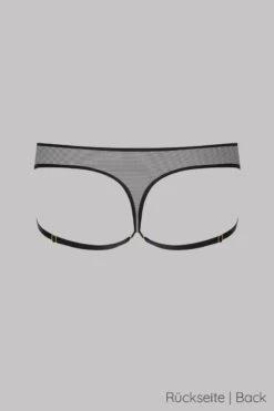 Maison Close - Chambre Noire Strappy Thong - Wetlook Black -Exquisites Dessous-Geschäft MAISON CLOSE CHAMBRE NOIRE STRING SCHWARZ 2 1280x1280