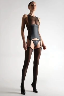 Maison Close - Chambre Noire Tank Top - Wetlook Black -Exquisites Dessous-Geschäft MAISON CLOSE CHAMBRE NOIRE TANK TOP SCHWARZ 10 1280x1280