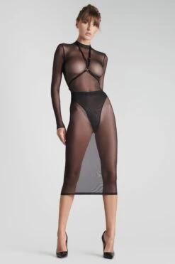 Maison Close - Corps A Corps Midi Dress With Harness - Black